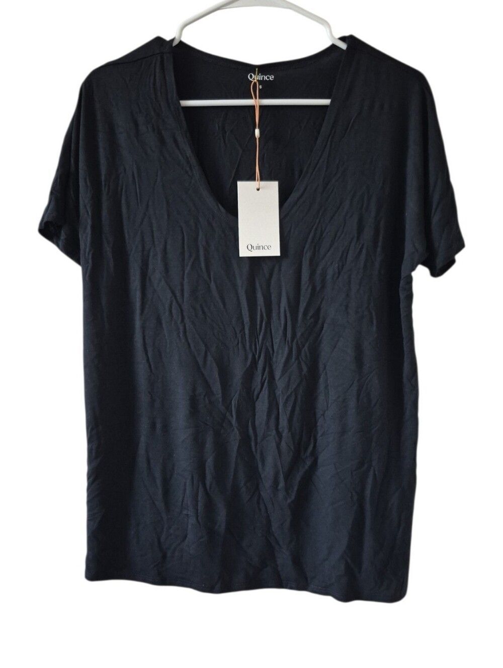 Quince Maternity Dolman Sleeve Bamboo Knit Breezy Top Black Small Nwt